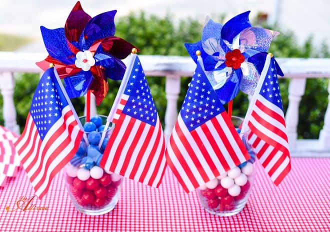 Patriotic Centerpiece - Chocolate Chip Peanut Butter Cookies