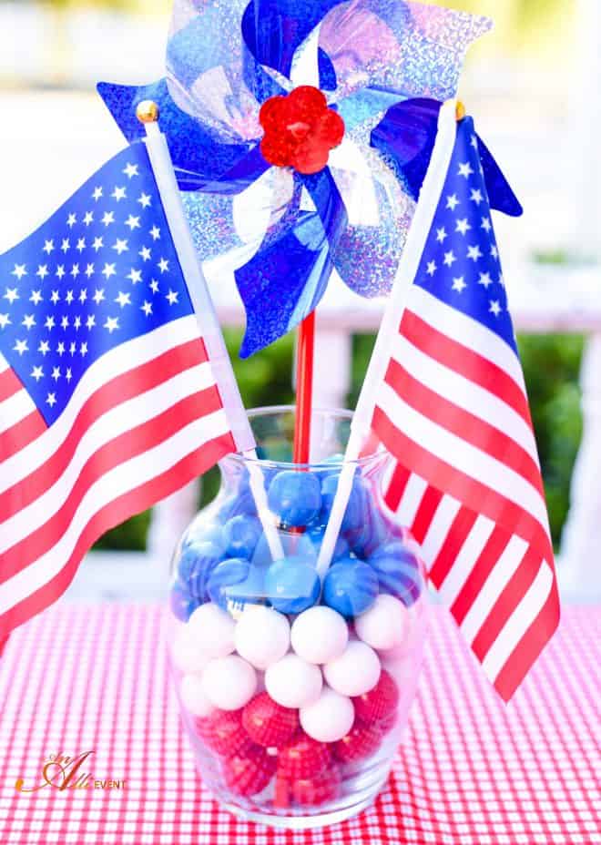 Patriotic Centerpiece - Chocolate Chip Peanut Butter Cookies