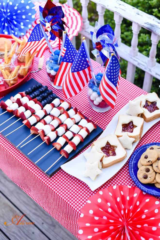 Chocolate Chip Peanut Butter Cookies are the main event for my Memorial Day Patriotic Party