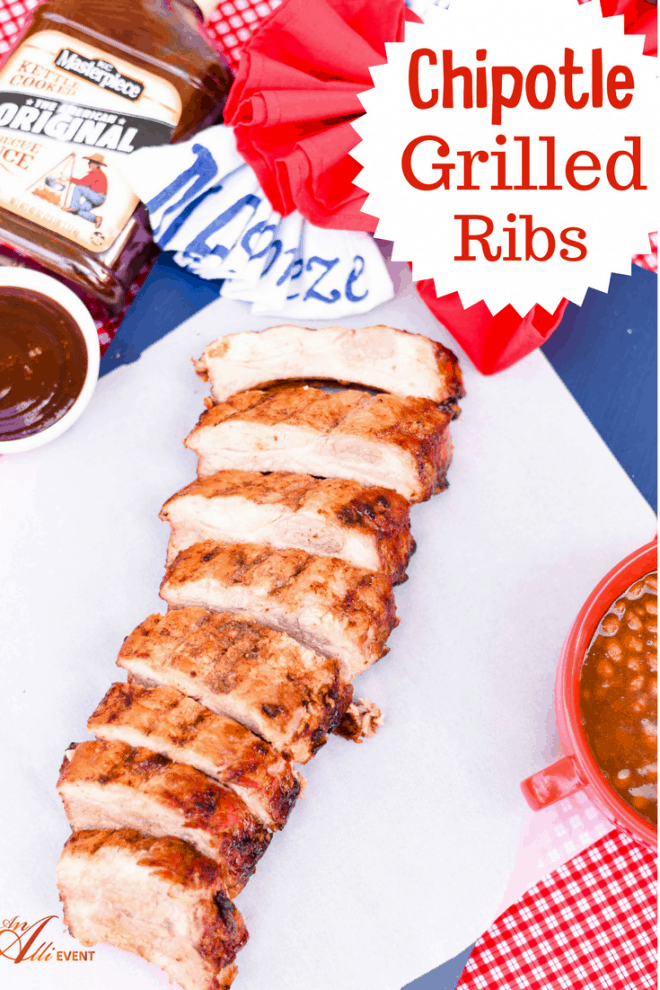 It is time to get the grill out and grill some tender, chipotle ribs! Don't be intimidated by ribs. They are so easy to grill and my chipotle rub adds the right amount of flavor. Your family will love these grilled ribs.