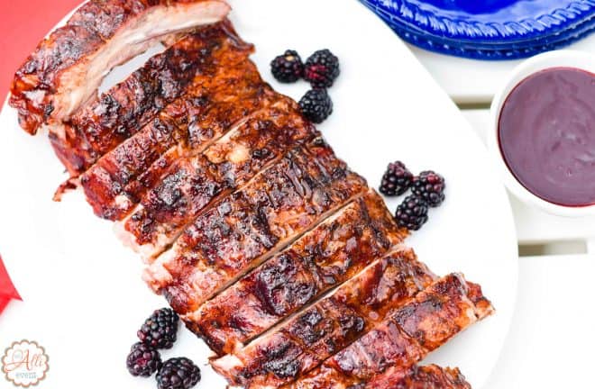 Blackberry Glazed Grilled Ribs