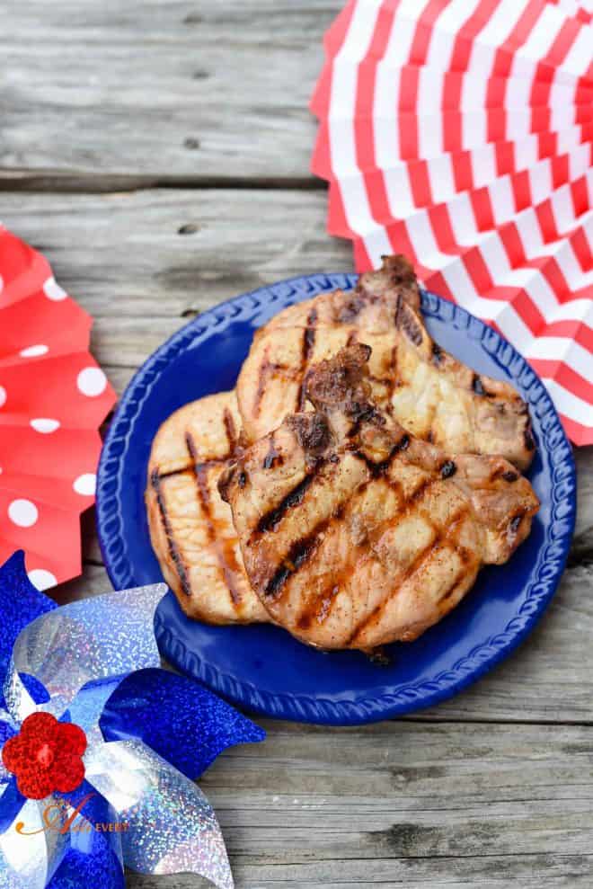 Marinated Grilled Pork Chops and How to Support Our Troops