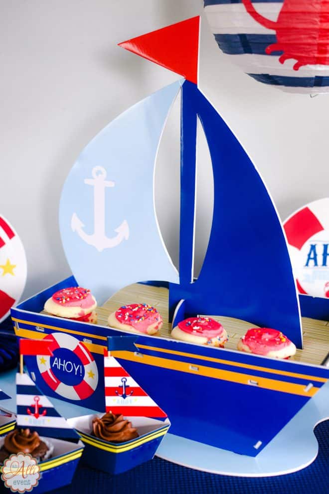 Centerpiece for Nautical Baby Shower