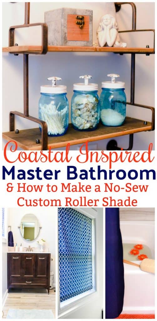 I finally put the finishing touches on my master bath redo! I've included a tutorial on how to make a custom no-sew roller shade and shared my secret to a bathroom that smells as good as it looks. 