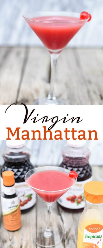 Every party needs at signature mocktail. This Virgin Manhattan is sultry, sophisticated and just the thing for your next get together. 