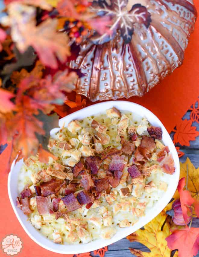 Baked Bacon Topped Macaroni and Cheese