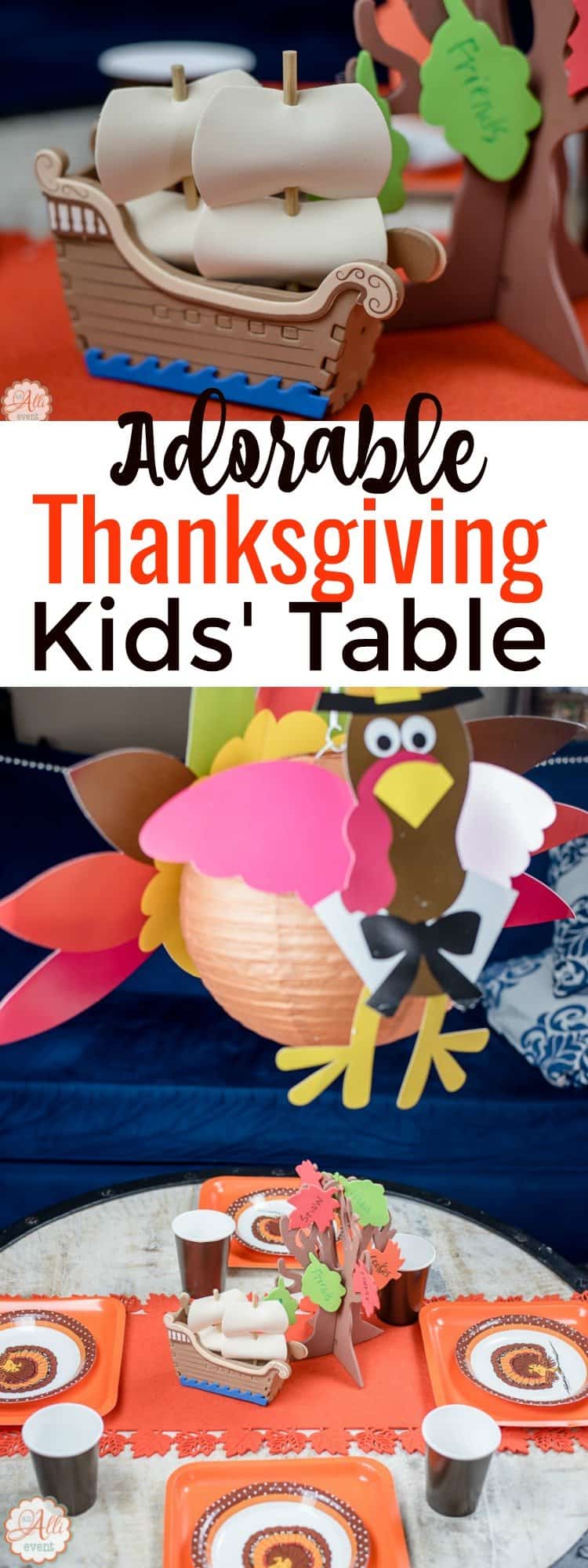 Adorable Thanksgiving Kids Table