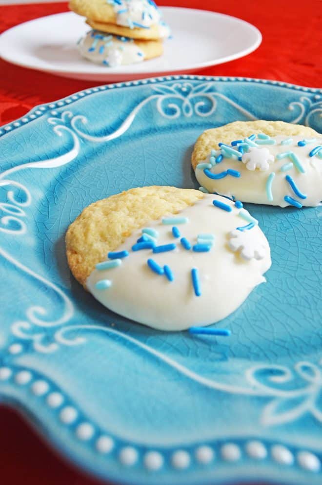 Red Velvet Heart Shaped Cookies and Snow Cookies Recipe