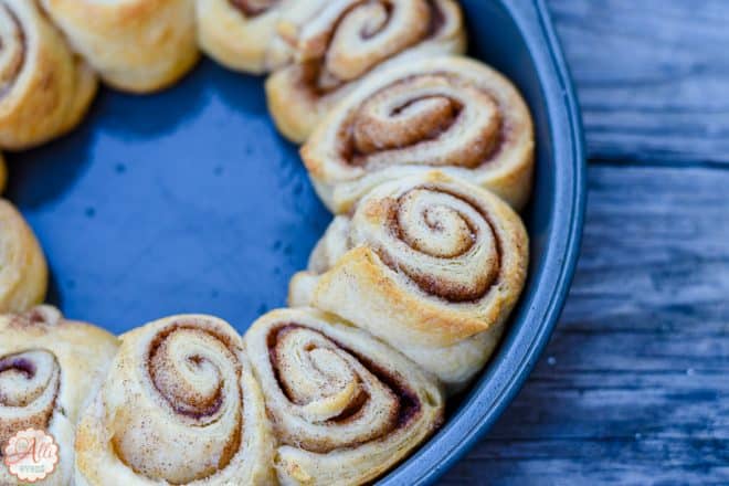 Crescent Roll Cinnamon Rolls are done in under 20 minutes