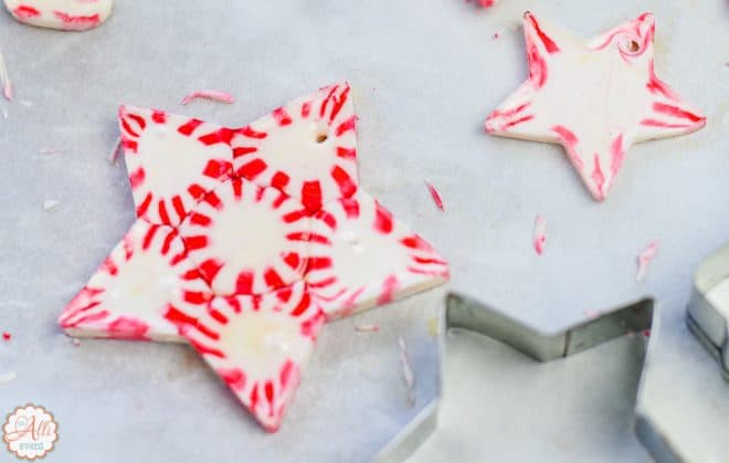 These Peppermint Christmas Ornaments are fun to make with the kids.