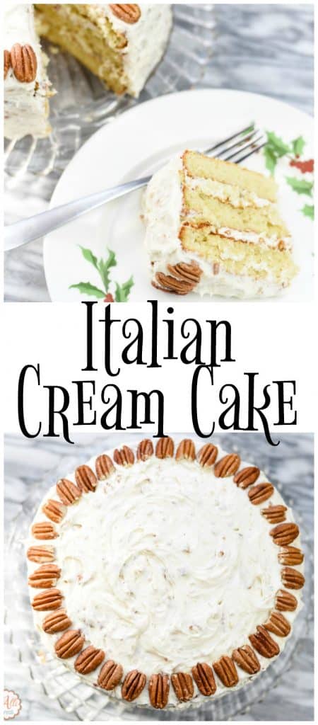 This Italian Cream Cake is my husband's favorite cake. I always serve it at special occasions and it's always a hit. 