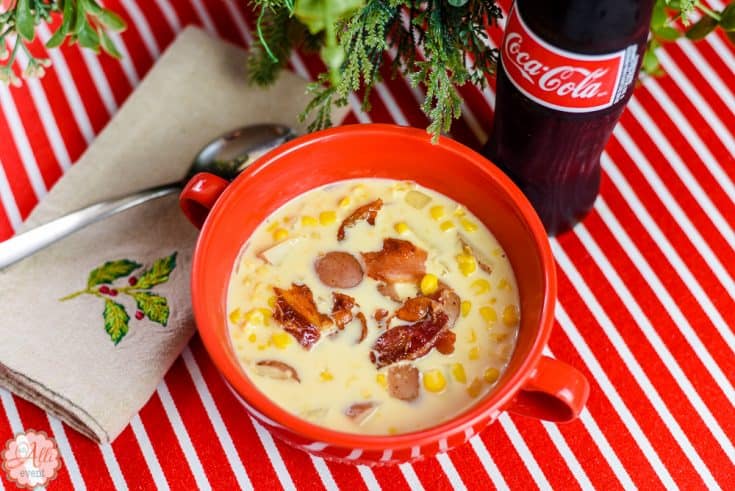 Bowl of Bacon-Topped Corn Chowder