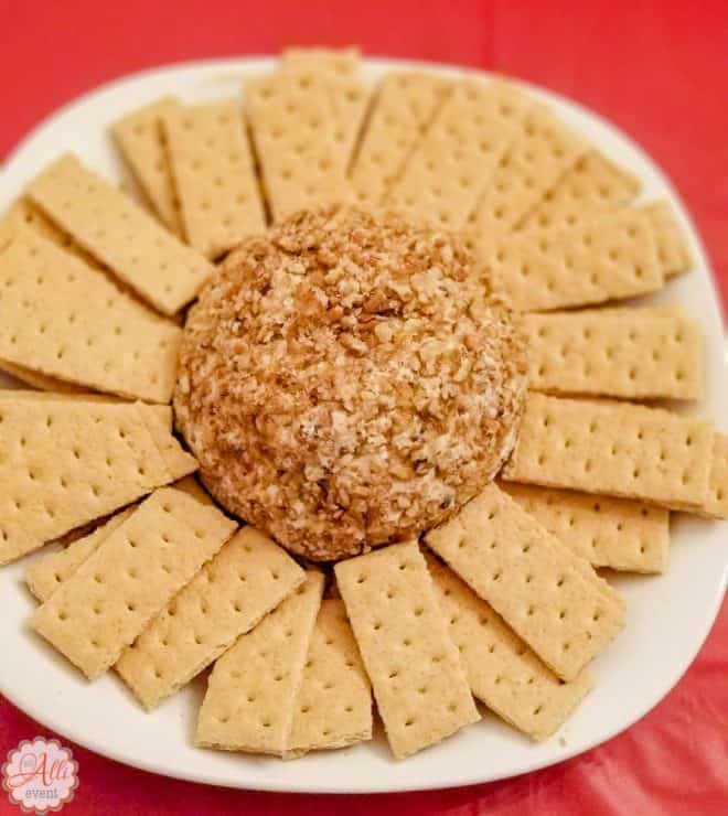 Chocolate Chip Cheese Ball and Graham Crackers