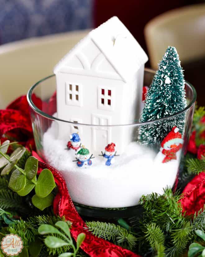 Easy Wonderland Holiday Table Decor