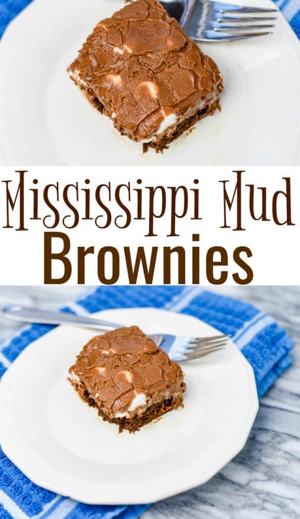 Mississippi Mud Brownies are homemade brownies, topped with a layer of marshmallows and finished with a delicious chocolate frosting. These are amazing! 