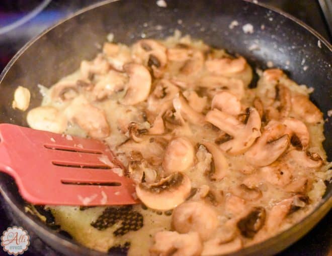 Sauté onions to make Pan Seared Pork Tenderloin