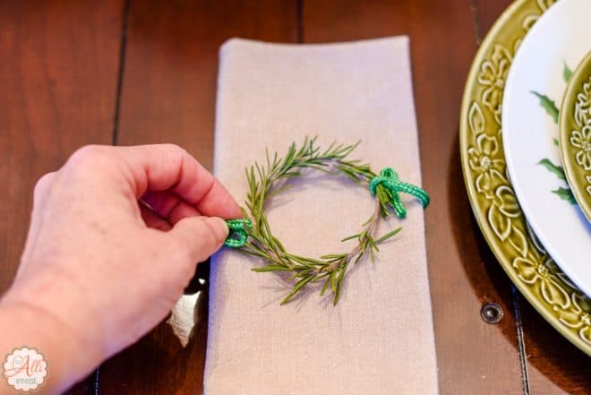 Rosemary Wreath and Easy Wonderland Holiday Table