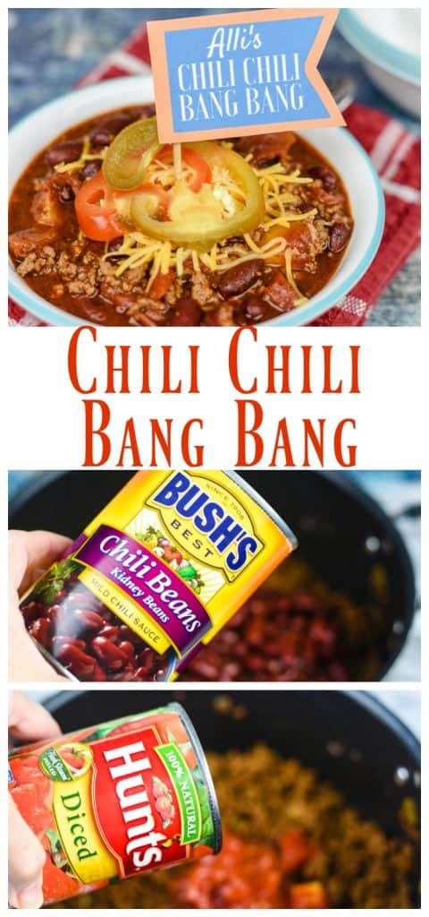 Looking for a delicious recipe? My Chili Chili Bang Bang is packed with flavor and so easy to make. Simmer on the stove or in the slow cooker. It's easy, delicious and comforting.