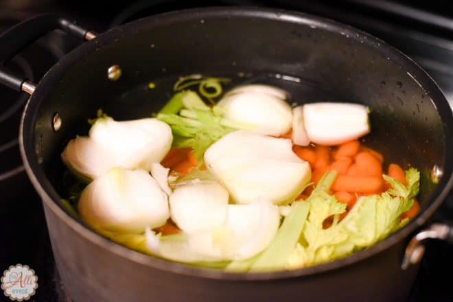 Homemade Vegetable Broth for Sweet Potato Soup