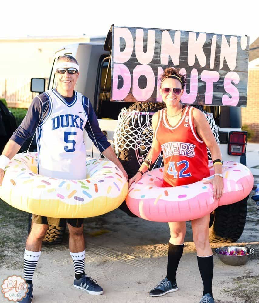 Dunkin donuts trunk idea.