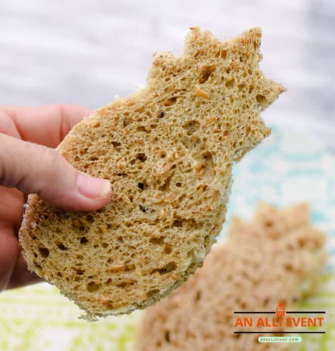 Close-up photo of Pineapple-Shaped Tea Sandwiches