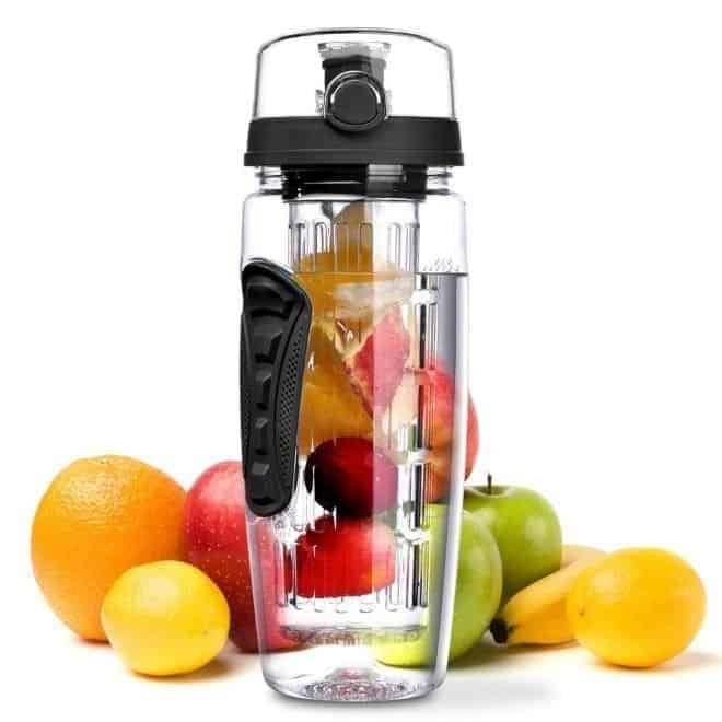 infused water combinations and water bottles 