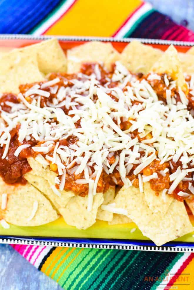 Add cheese to make Loaded Nachos