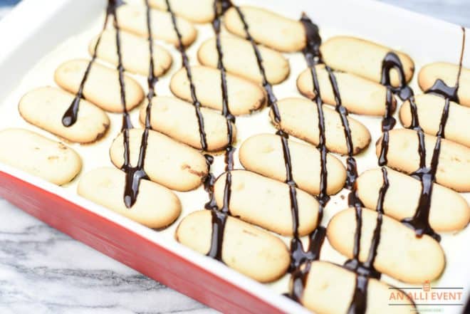 Top Milano Chocolate Eclair with chocolate syrup 