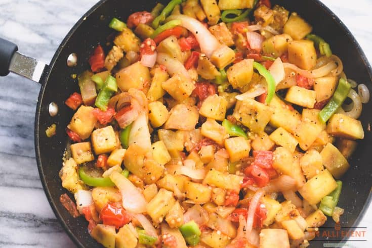 Sautéed Eggplant with Tomatoes and Onions