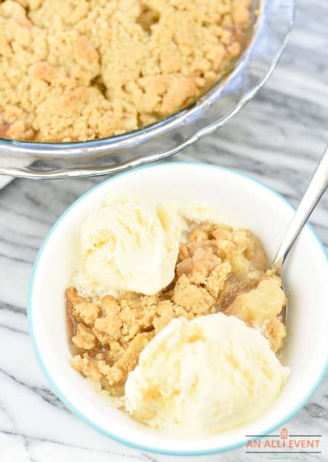 Serving of Apple Crumble