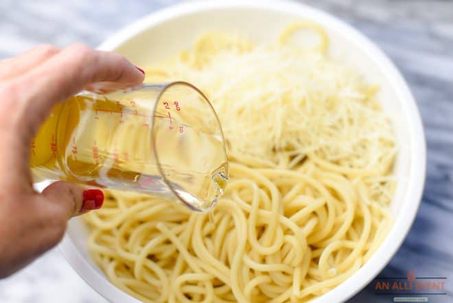 Cook and drain pasta. Add ingredients and toss - Lemon Bucatini