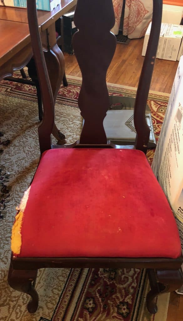 Before Dining Room Chairs Refresh