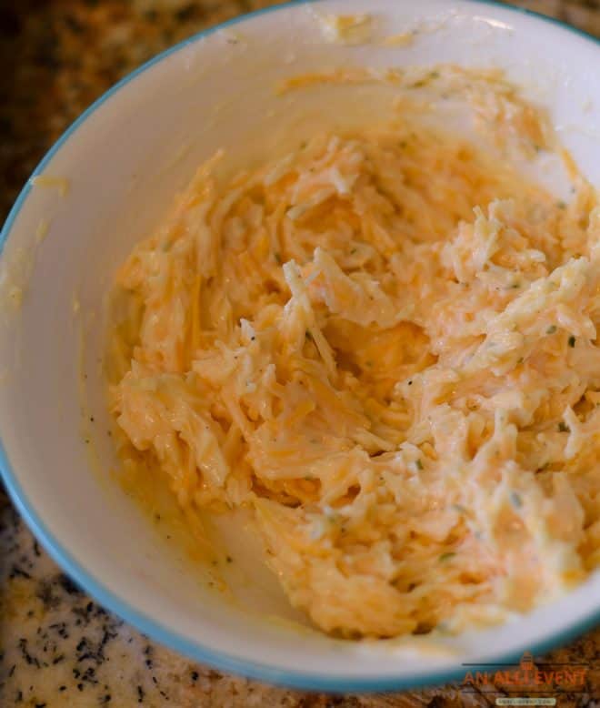 Cheese Mixture for Cheesy Christmas Tree Shaped Appetizers