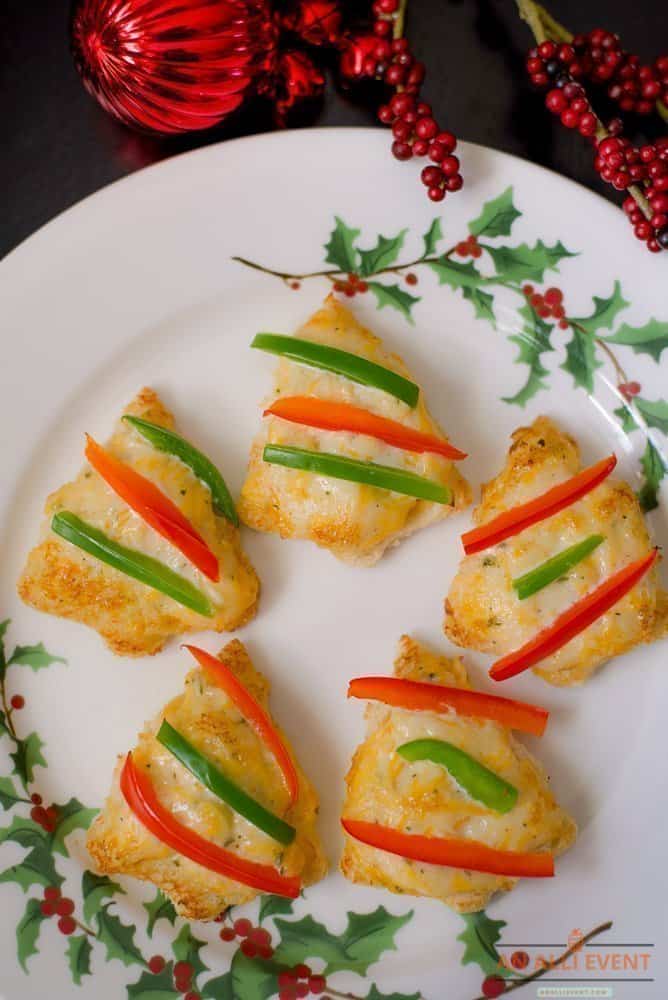 Easy Cheesy Christmas Tree Shaped Appetizers An Alli Event