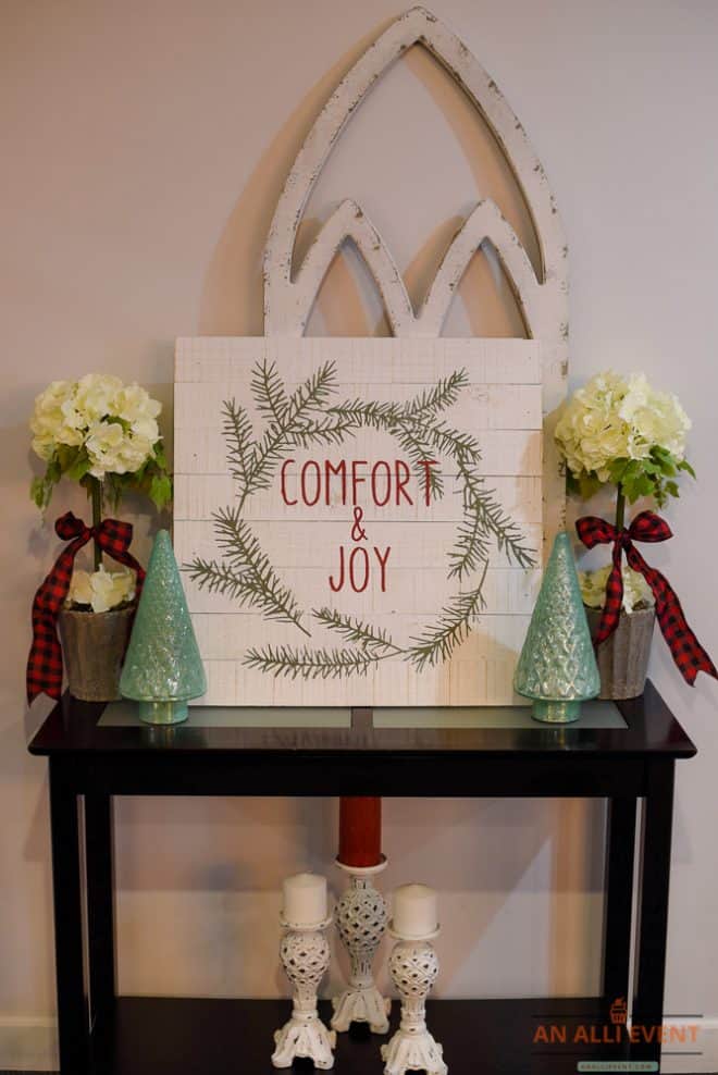 Christmas Mantel Decor Plus Tabletop Decor