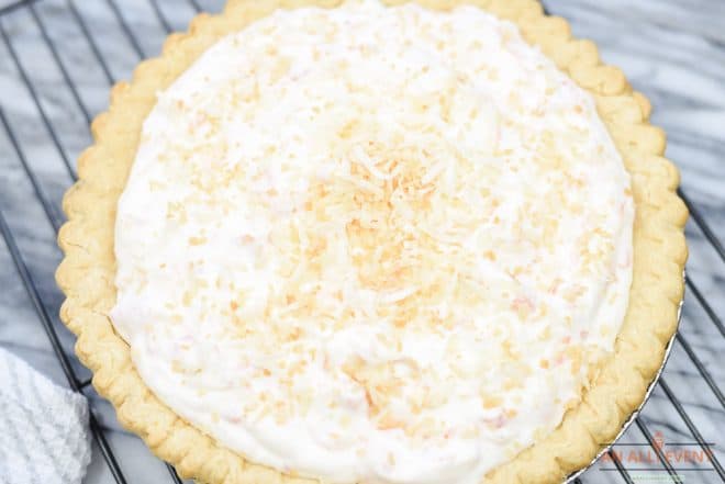 Pour Grapefruit Mixture into Pie Shell - Grapefruit Pie