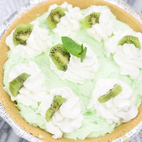 No Bake Kiwi Pistachio Pie