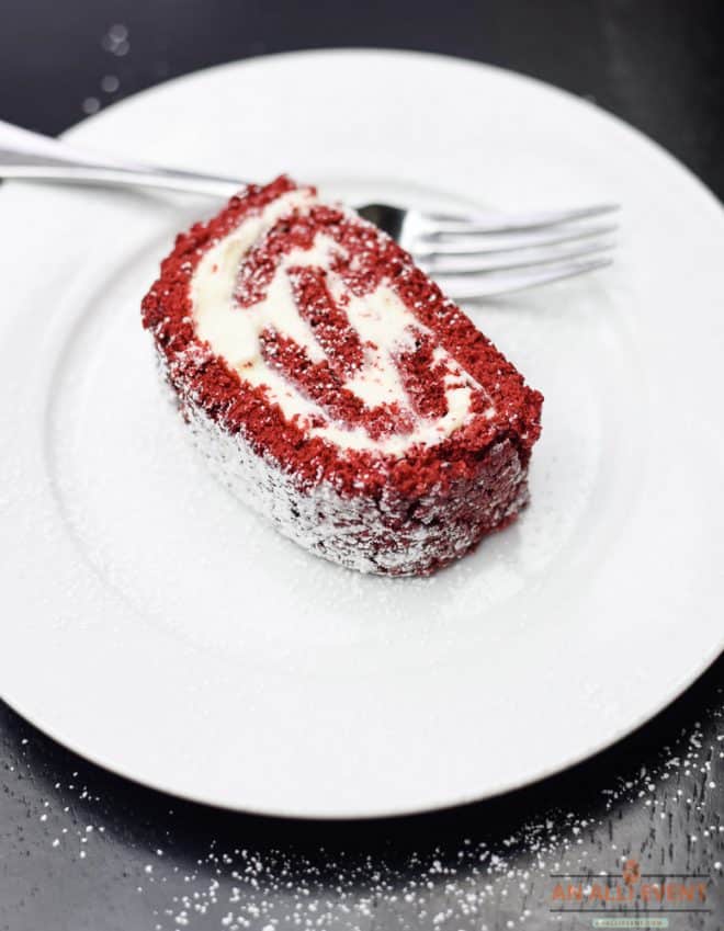 A Slice of Red Velvet Cake Roll