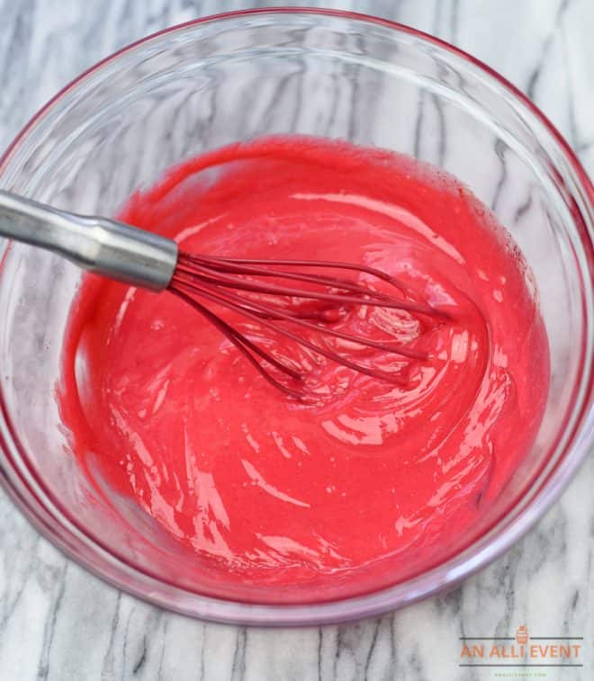 Step 1 - Mix Tropical Punch Kool-Aid with sweetened condensed milk.