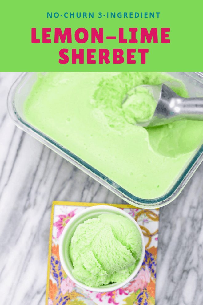 3 Ingredient Lemon-Lime Kool-Aid Sherbet