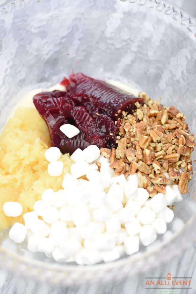 Ingredients for Festive Cranberry Salad