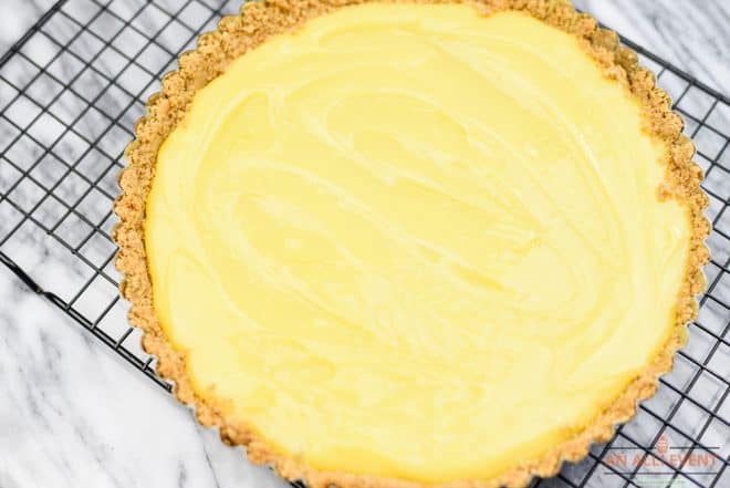 Spread Lemon Curd in the Graham Cracker Crust