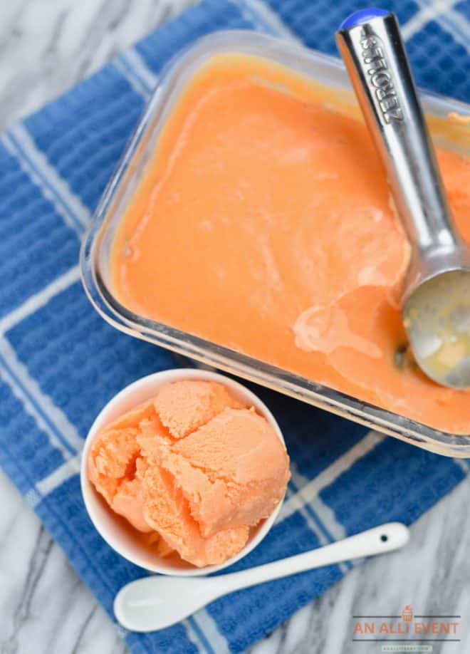 3 Ingredient Orange Kool-Aid Sherbet