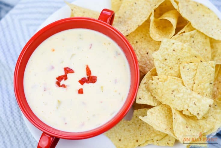 Queso Fondue with Tortilla Chips