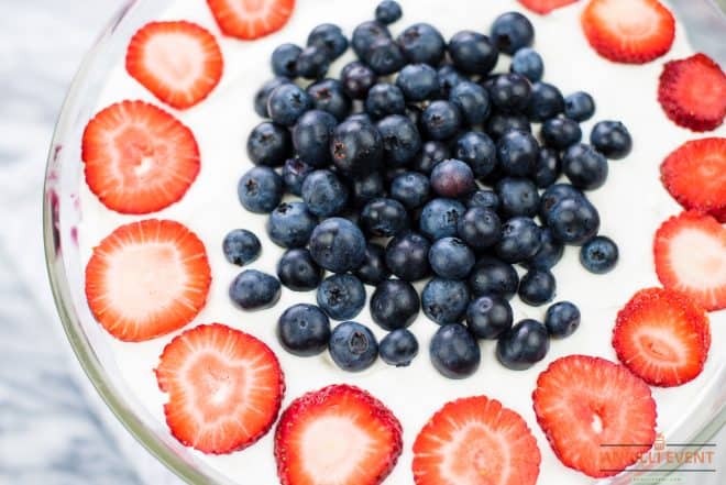 Photo of Finished Red White and Blue Trifle