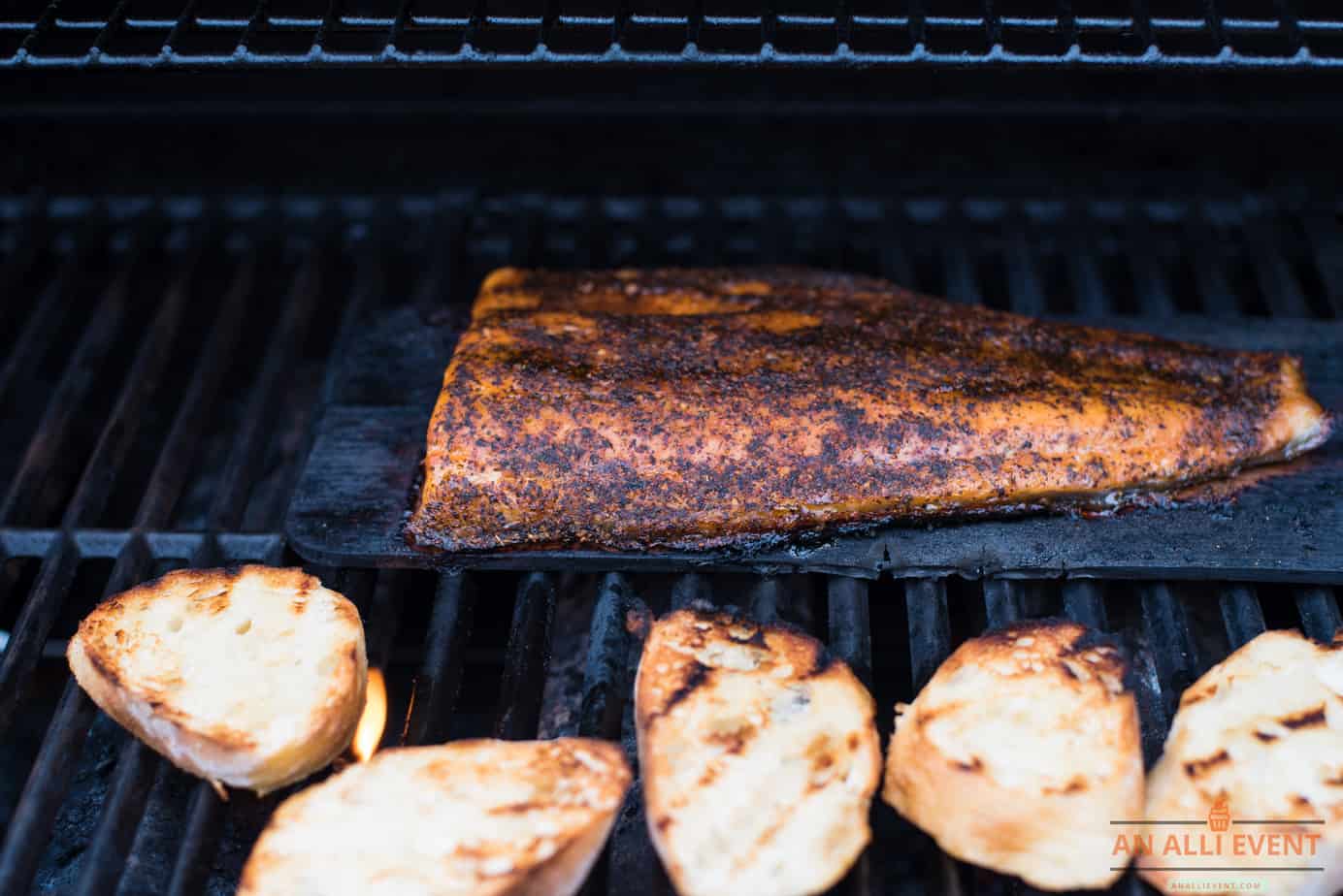 Sweet and Spicy Grilled Salmon Bruschetta - An Alli Event