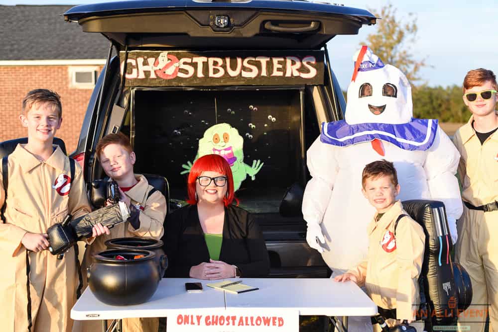 Ghostbusters gang and marshmallow man trunk idea.