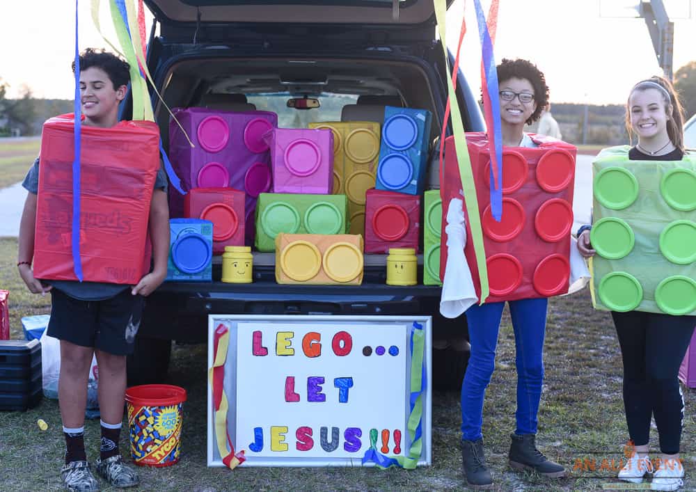 Lego trunk idea for Halloween.