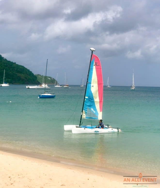 Sailboat gliding - St. Lucia