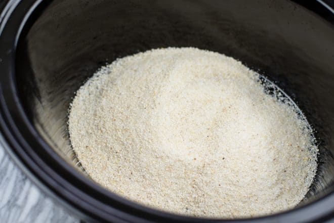 Add Grits to Slow Cooker